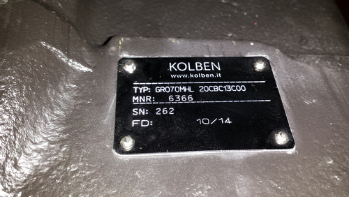 Pompa idraulica Kolben GR070MHL 20CBC13C00 intercambiabile SAUER DANFOSS K SPV 22